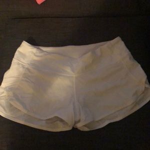 Size 6 white lululemon running short
